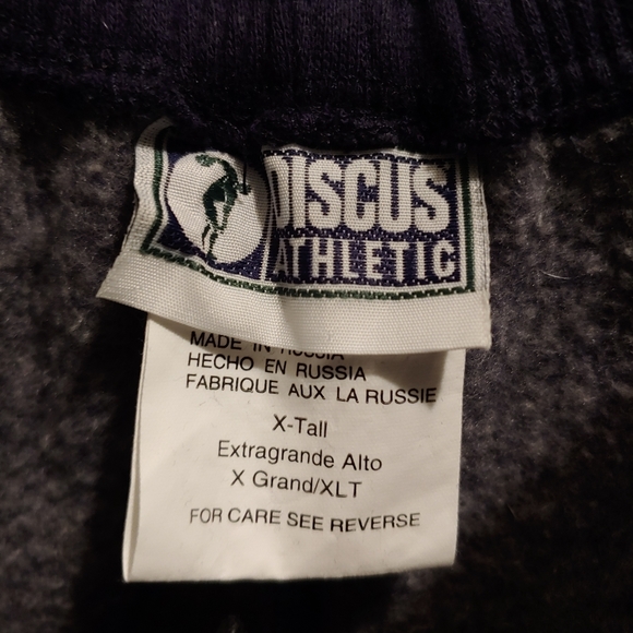 Discus Heavyweight Men's Athletic Blue Sweatpants - Picture 9 of 12